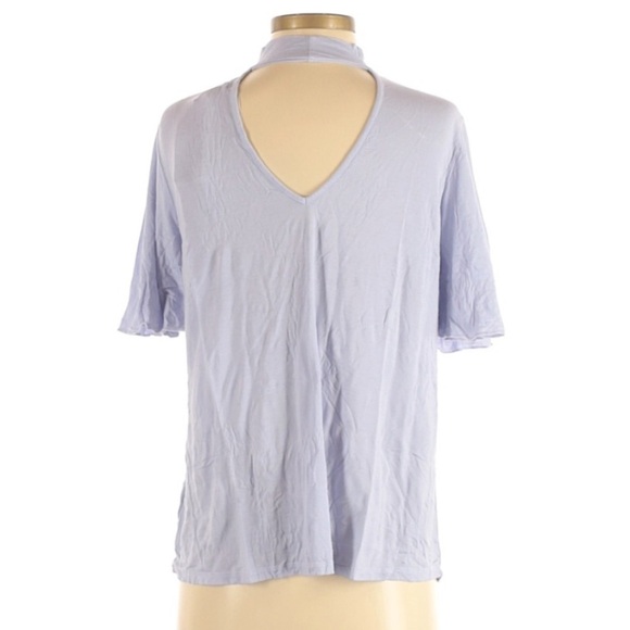 NEW Michael Stars | Tee Triangle Back Blue High Neck - Picture 2 of 4
